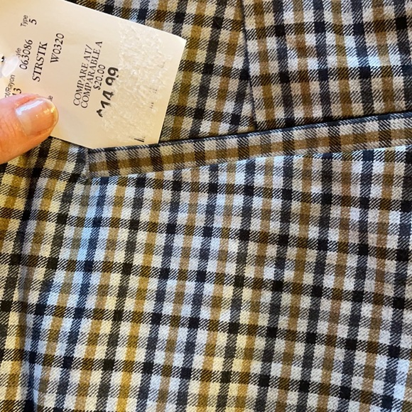 MASSIMO DUTTI summer plaid pants NWT sz4/6 unlined - Picture 2 of 3